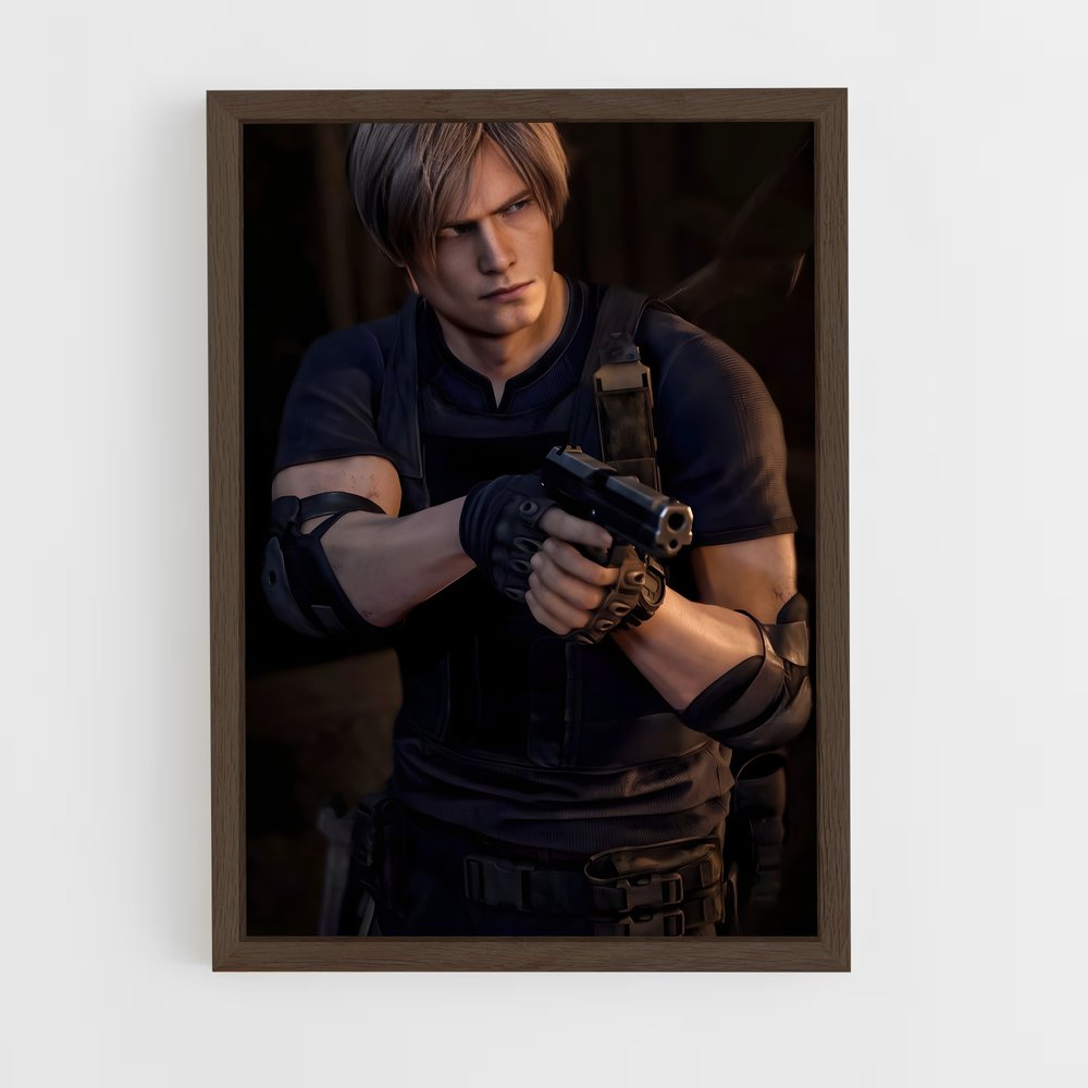 Poster Leon au Coeur de la Survivance – affiche Resident Evil (vue 5)